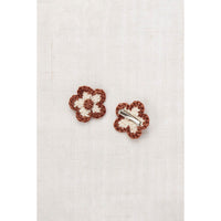 Misha and Puff Chestnut Medium Flower Clip Set