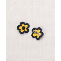 Misha and Puff  Ink Medium Flower Clip Set
