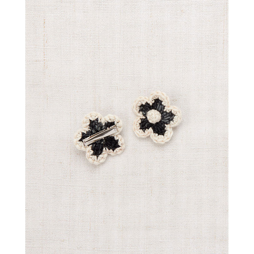 Misha and Puff  Licorice Medium Flower Clip Set