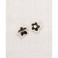 Misha and Puff  Licorice Medium Flower Clip Set