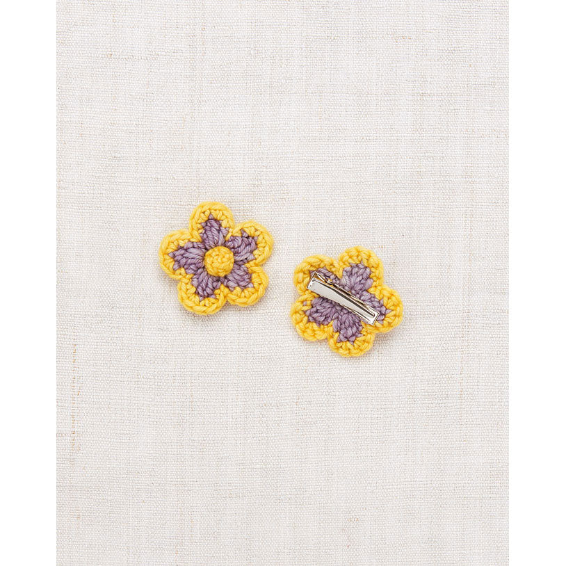 Misha and Puff Periwinkle Medium Flower Clip Set