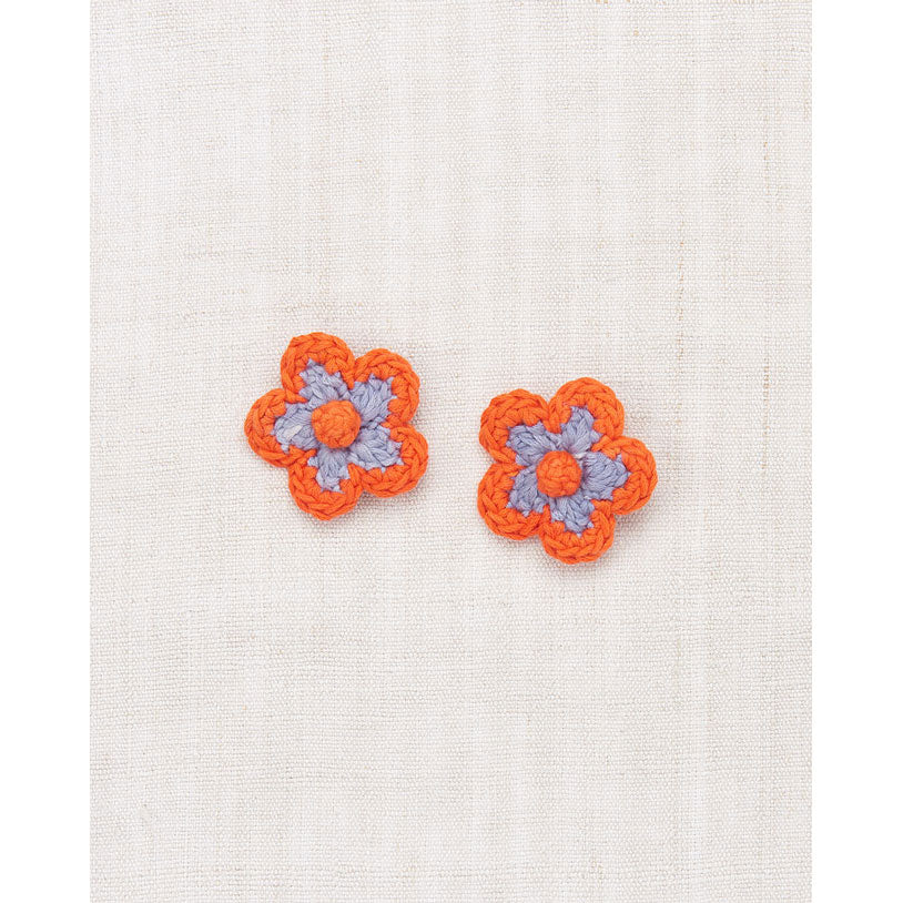 Misha and Puff Pewter Medium Flower Clip Set