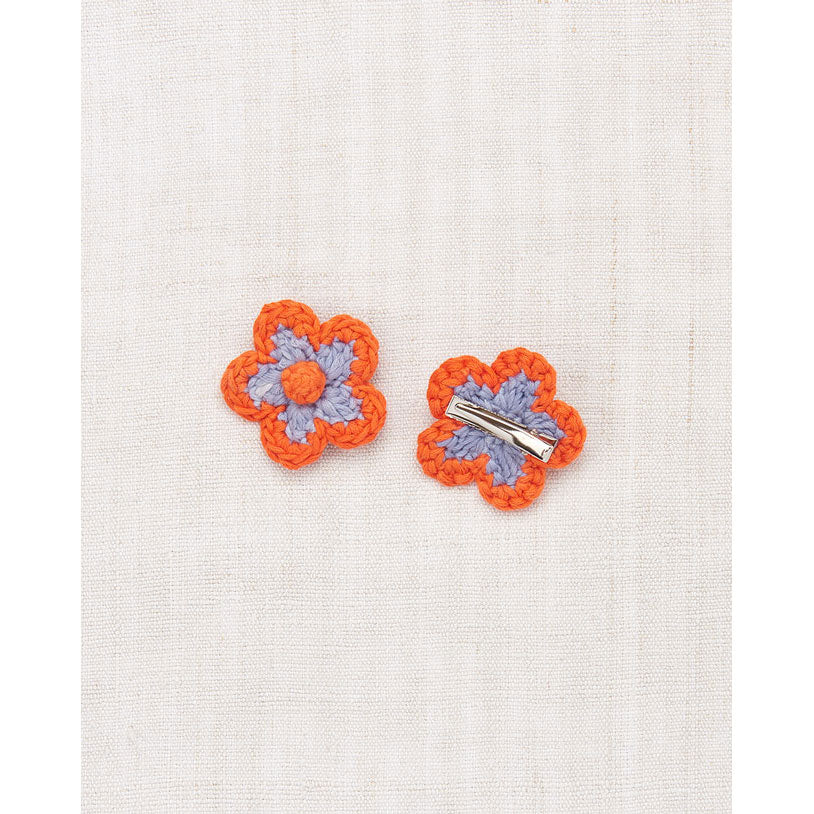 Misha and Puff Pewter Medium Flower Clip Set