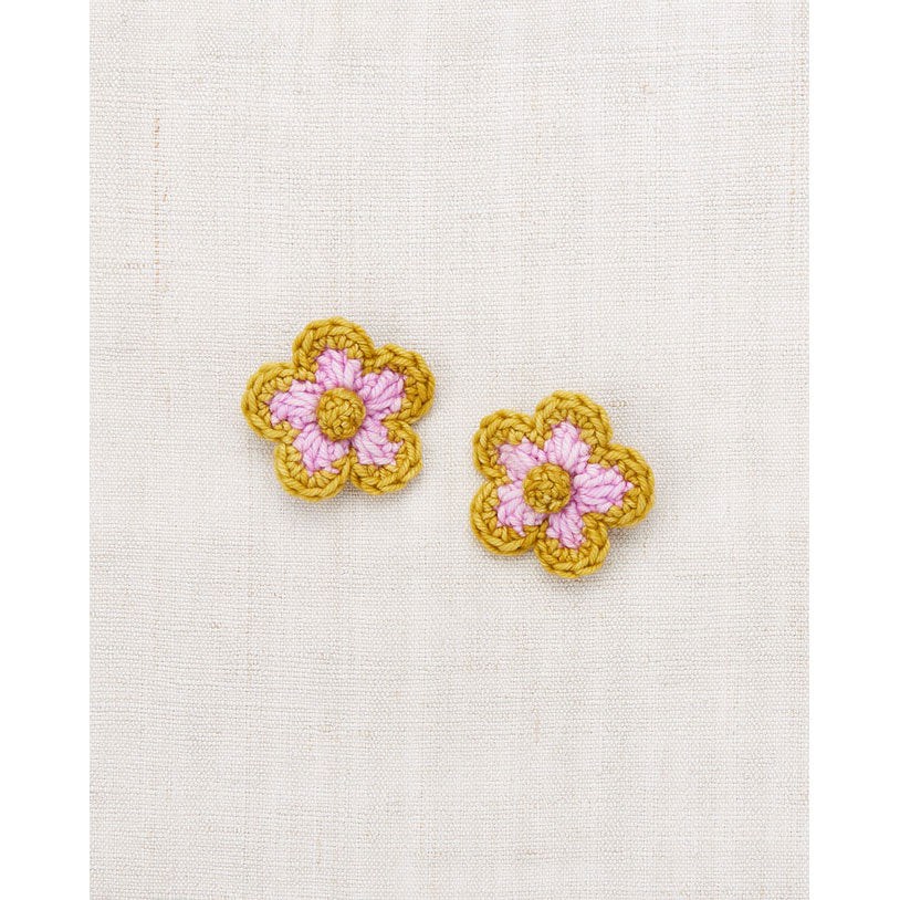 Misha and Puff  Pink Lilac Medium Flower Clip Set