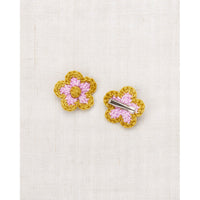 Misha and Puff  Pink Lilac Medium Flower Clip Set
