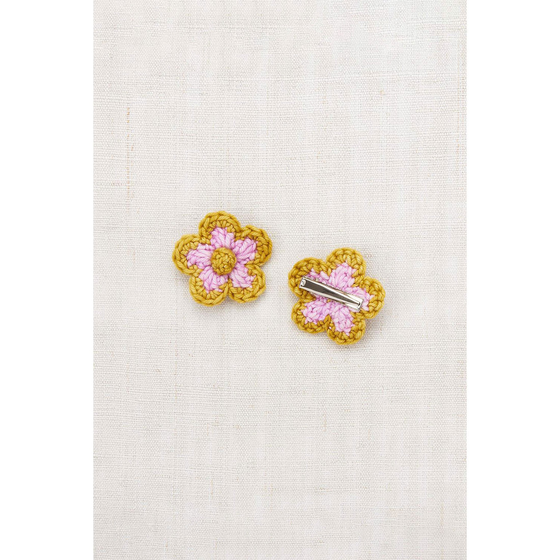 Misha and Puff Pink Lilac Medium Flower Clip Set