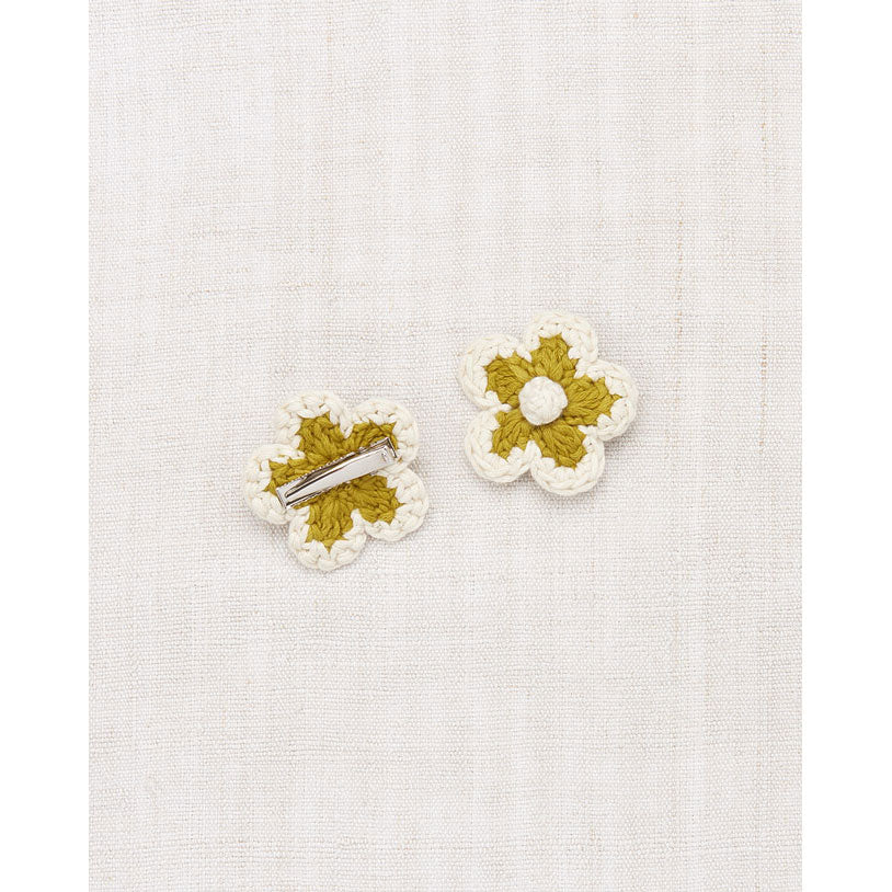 Misha and Puff Pistachio Medium Flower Clip Set
