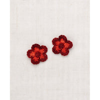 Misha and Puff  Red Flame Medium Flower Clip Set