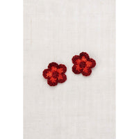Misha and Puff Red Flame Flower Clip Set