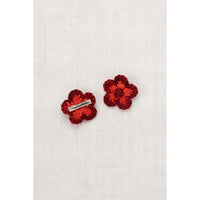 Misha and Puff Red Flame Flower Clip Set
