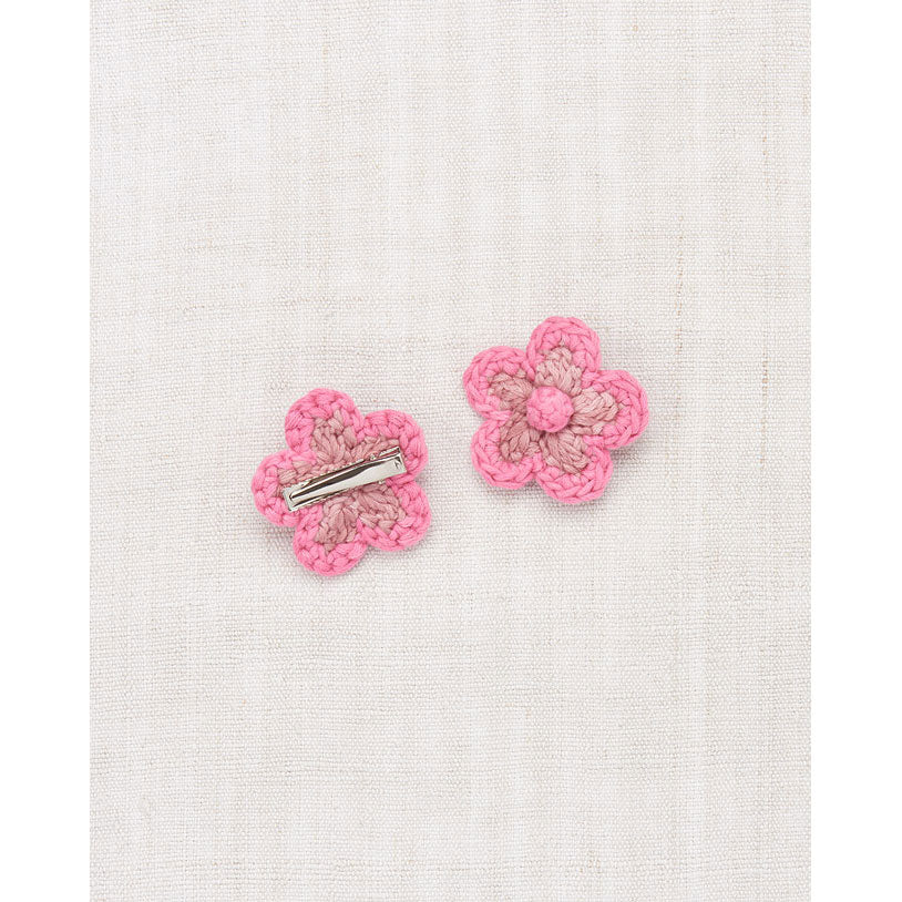 Misha and Puff Rose Blush Medium Flower Clip Set