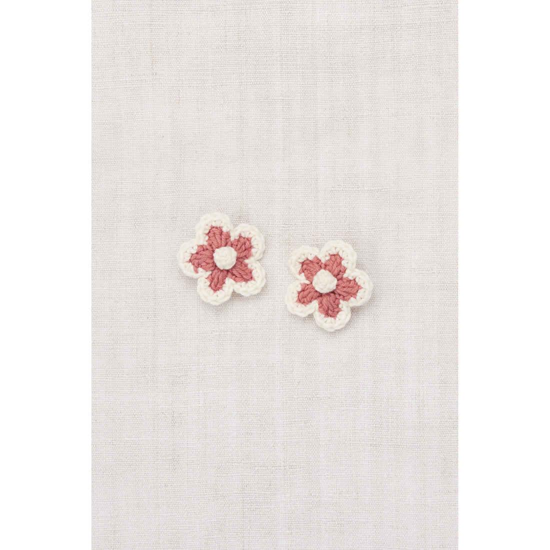 Misha and Puff Rosewood Medium Flower Clip Set
