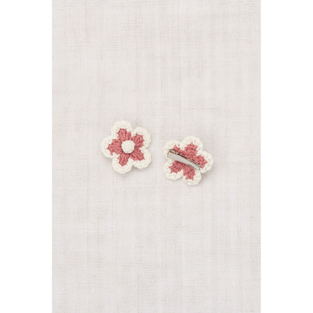 Misha and Puff Rosewood Medium Flower Clip Set