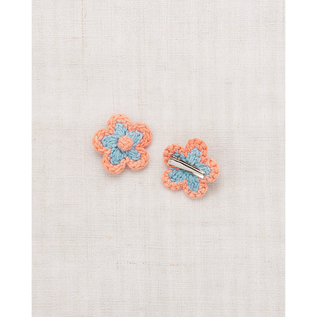 Misha and Puff Sky Medium Flower Clip Set