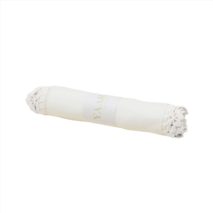 Yaarn White Wide Border Muslin Swaddles