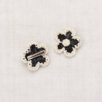 Misha and Puff Medium Flower Clip Set - Licorice