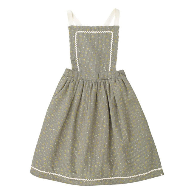 The Little Poets Green Flowers Mimi Midi Dress