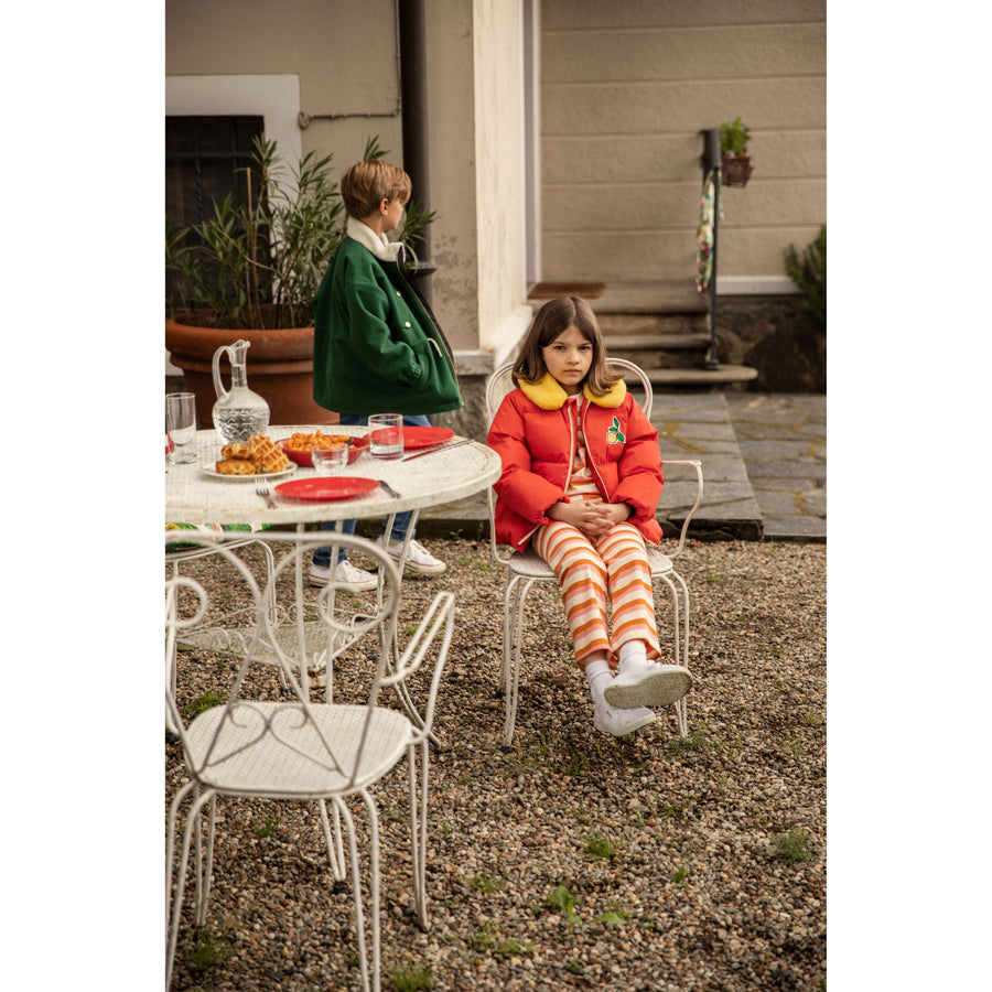 Mini Rodini Red Lemons Faux Fur Collar Puffer – Ladida