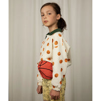 Mini Rodini Offwhite Basketball Aop Collar Sweatshirt