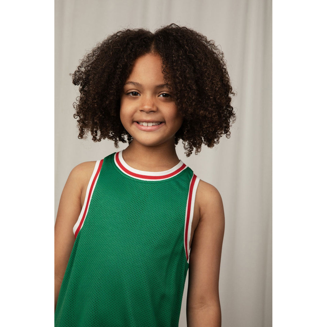 Mini Rodini Green Basket Mesh Tank Dress