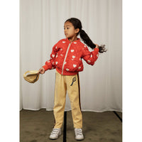 Mini Rodini Red Hearts Aop Baseball Jacket