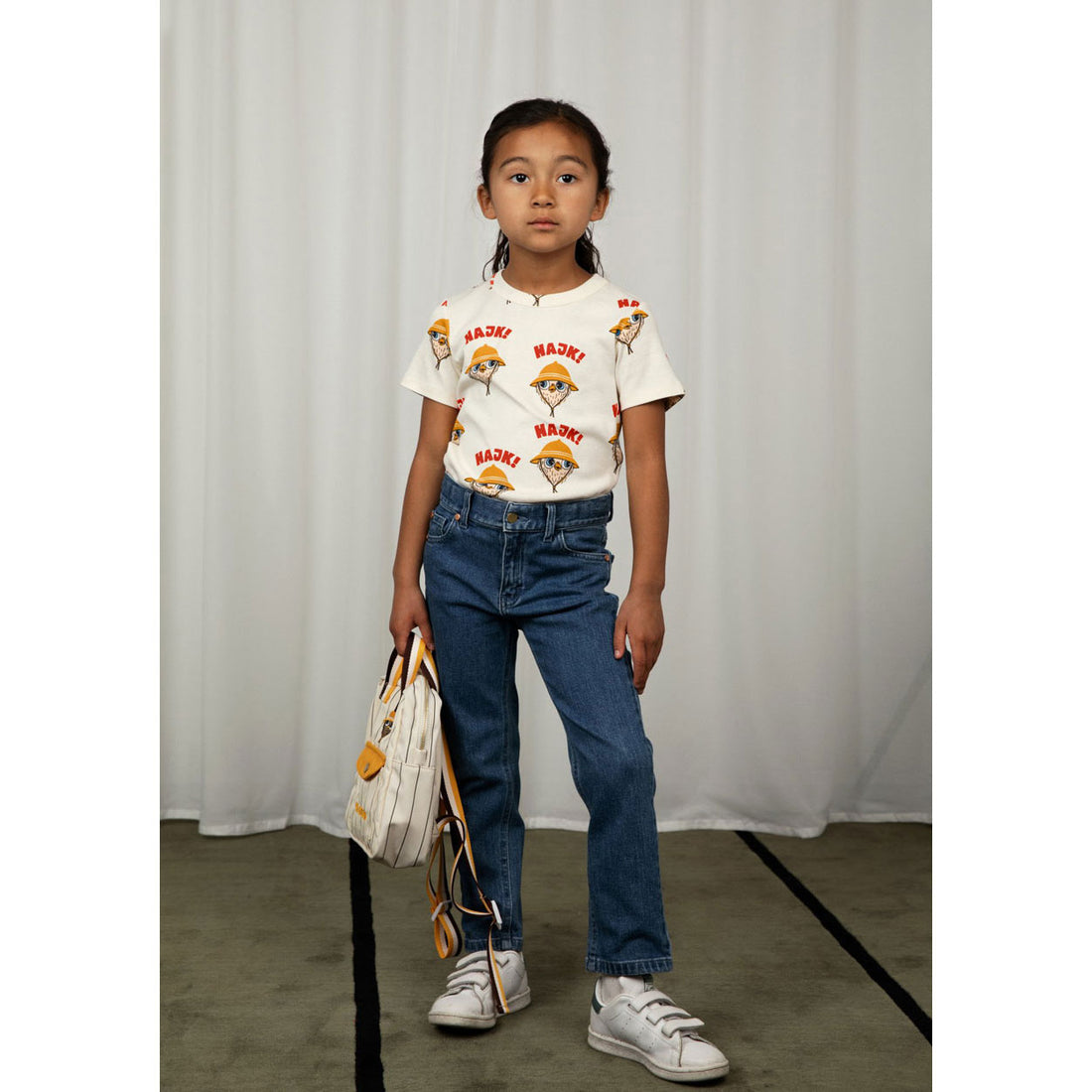 Mini Rodini Offwhite Hike Aop Tee