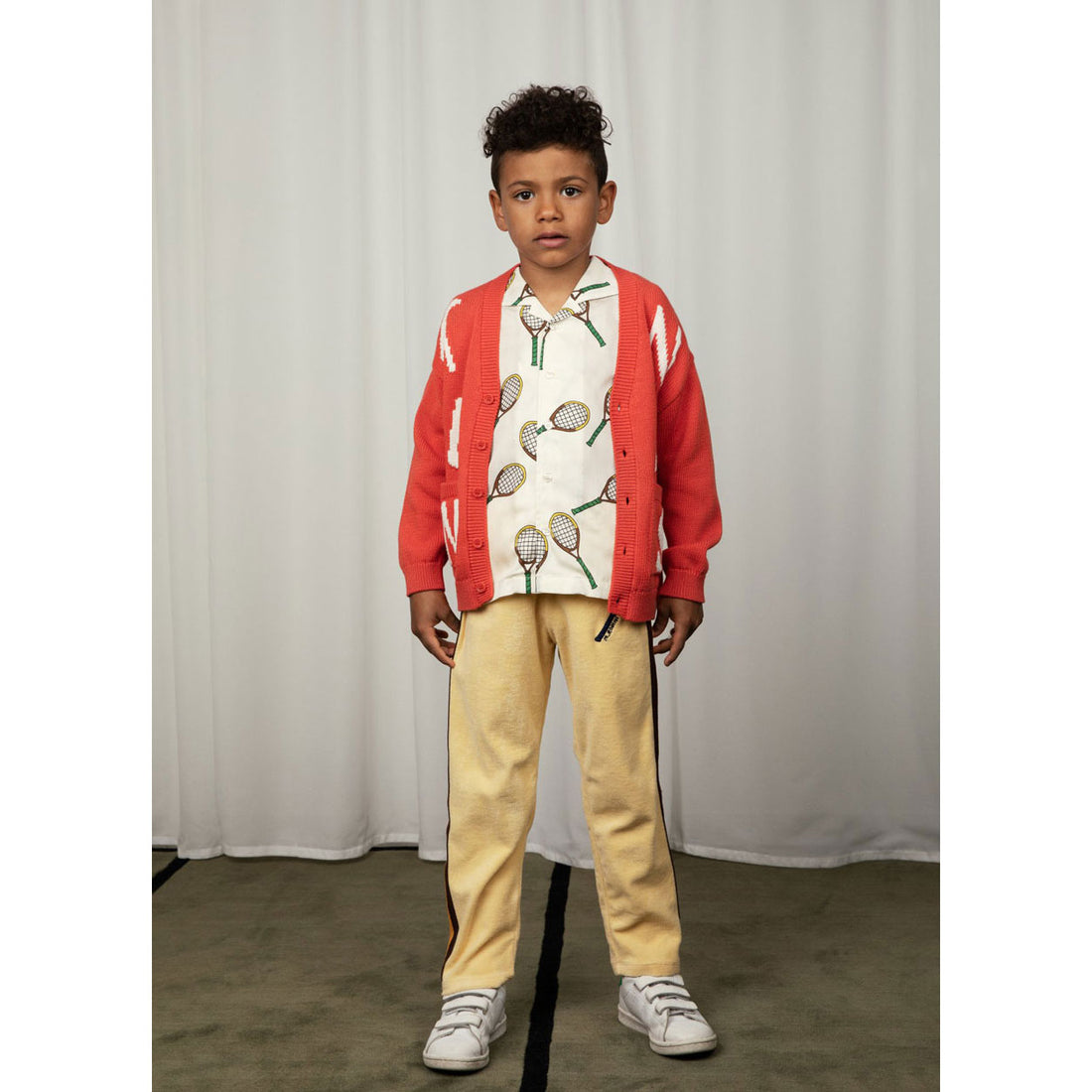 Mini Rodini Offwhite Tennis Aop Woven Shirt