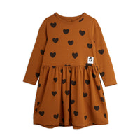 Mini Rodini Brown Basic AW23 HeartsTencel Dress