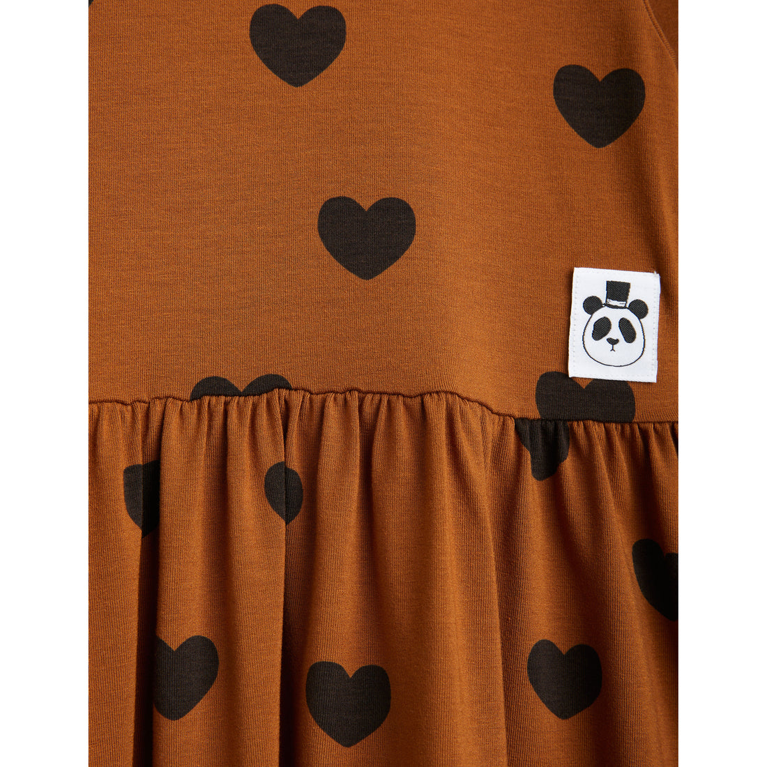 Mini Rodini Brown Basic AW23 HeartsTencel Dress