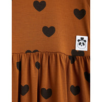 Mini Rodini Brown Basic AW23 HeartsTencel Dress