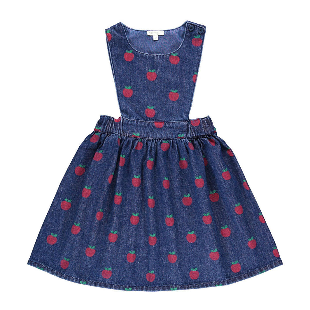Bebe Organic Apple Denim Minnie Apron Dress