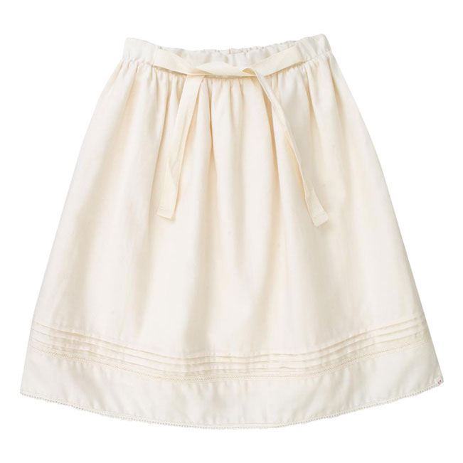 The Little Poets Ecru Lace Detail Mini Skirt