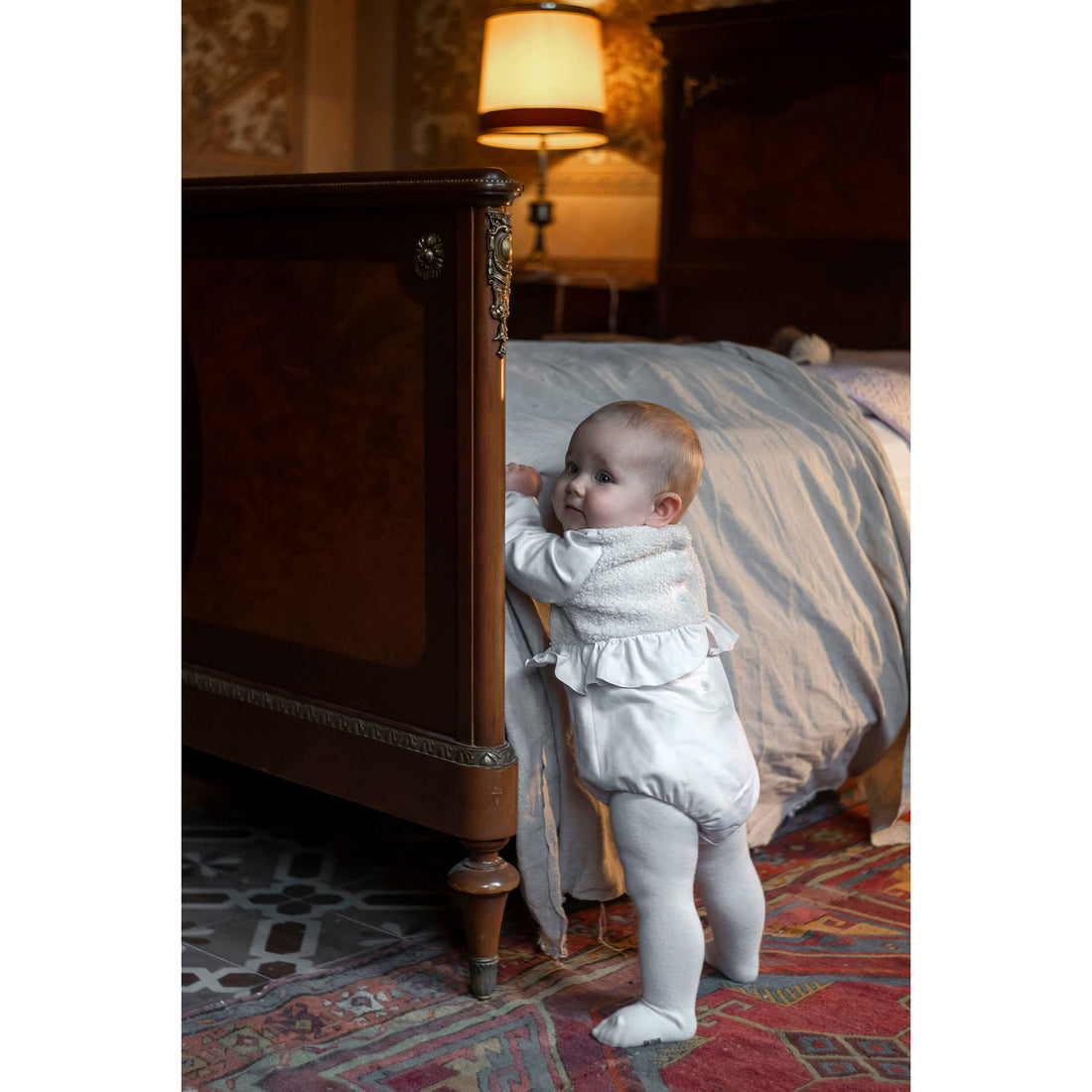 Popelin Off White Panel Romper