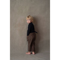 Popelin Brown Micro Herringbone Dungarees – Ladida