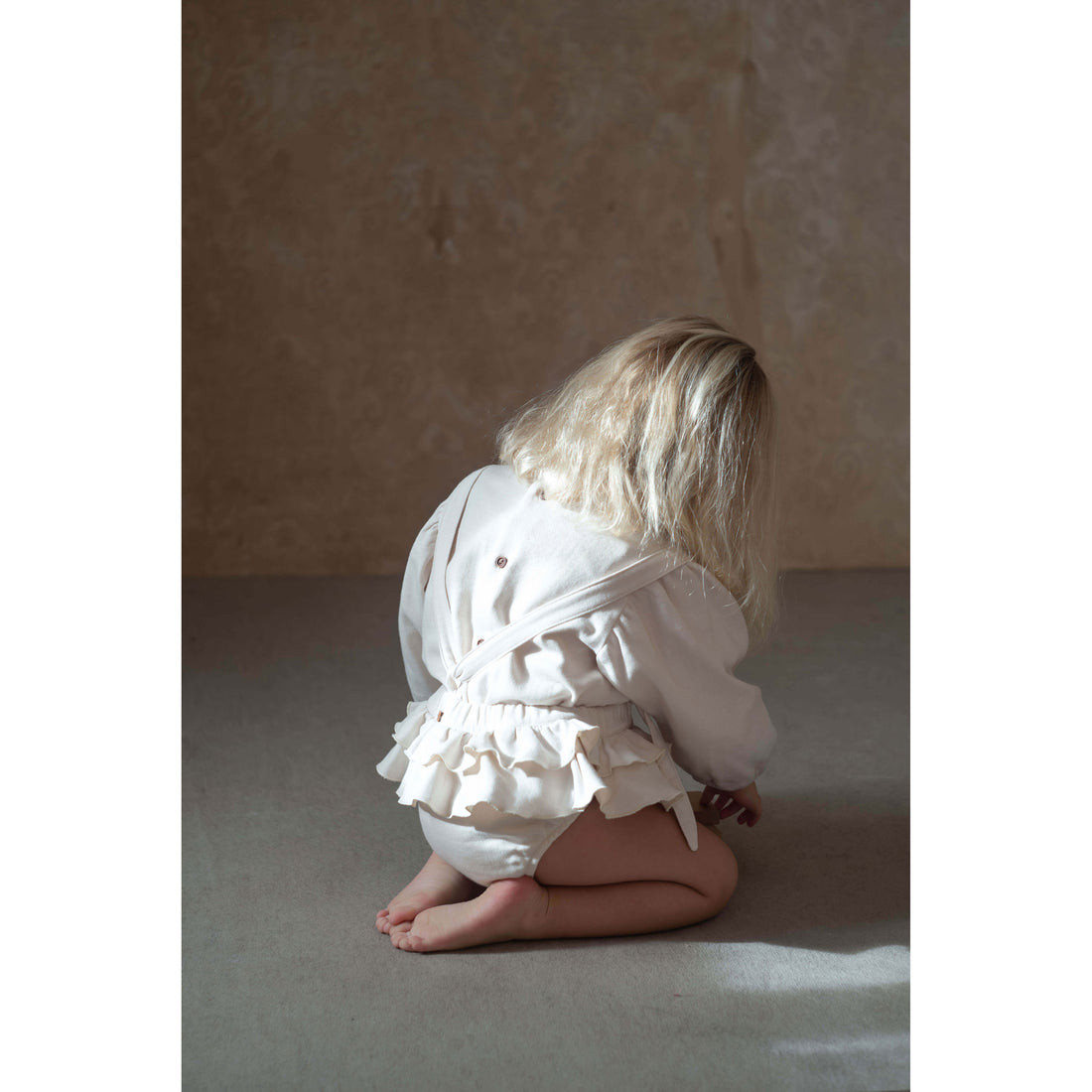 Popelin Off  White Double Frill Romper