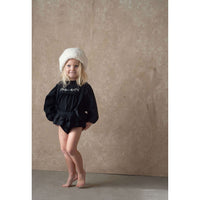Popelin Black Double Frill Romper