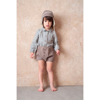 Popelin Taupe Corduroy Romper