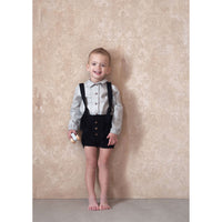 Popelin Black Corduroy Romper