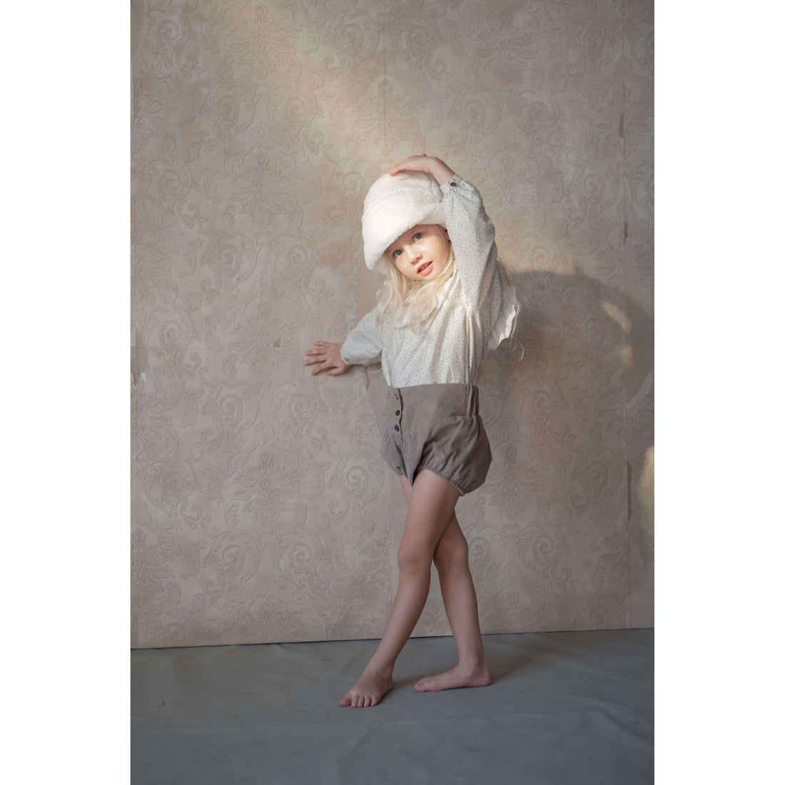 Popelin Taupe Corduroy Bloomer