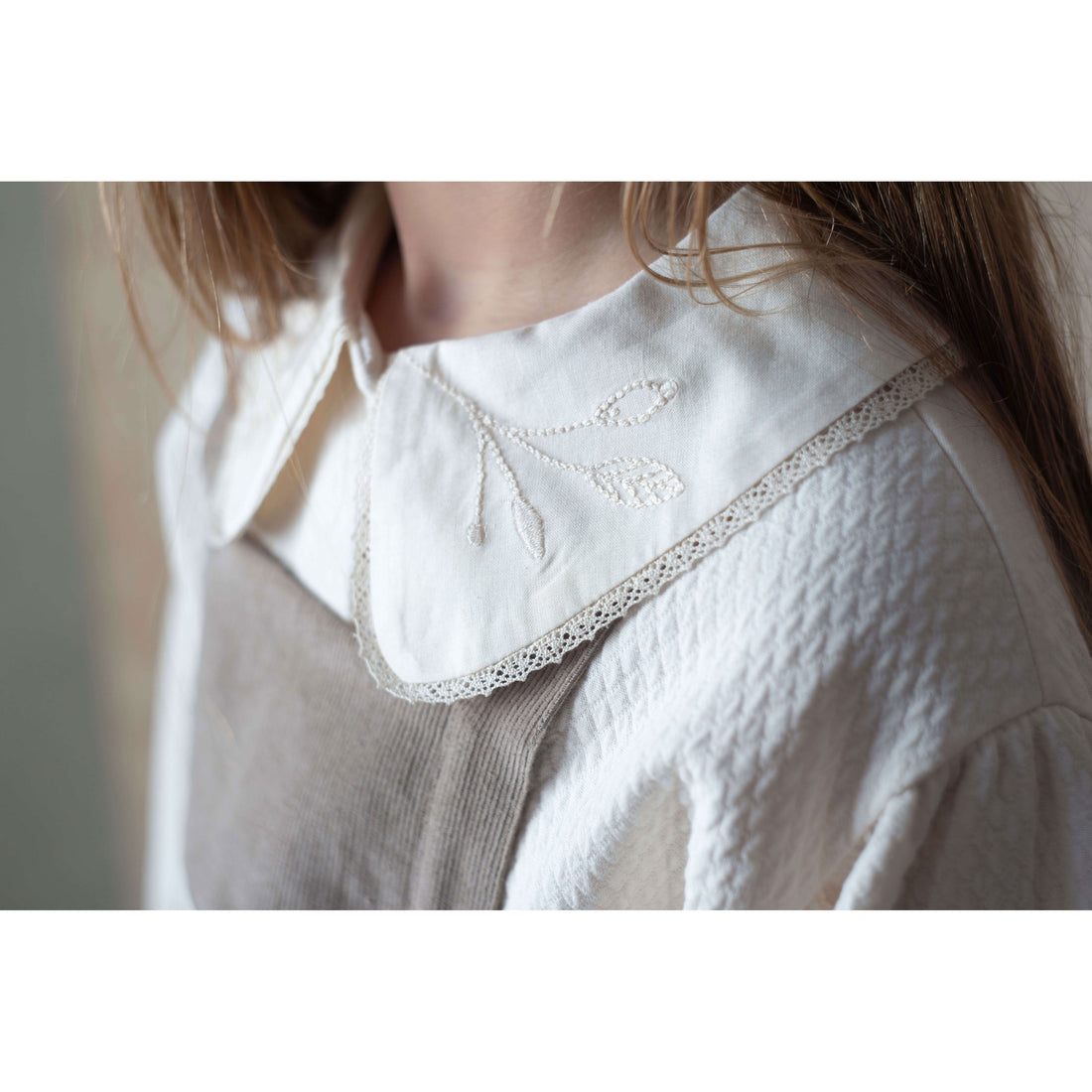 Popelin Off  White Blouse