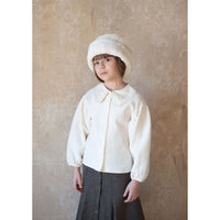 Popelin Off  White Blouse