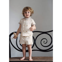 Popelin Sand Collar Linen Shirt