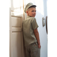 Popelin Green Linen Shirt
