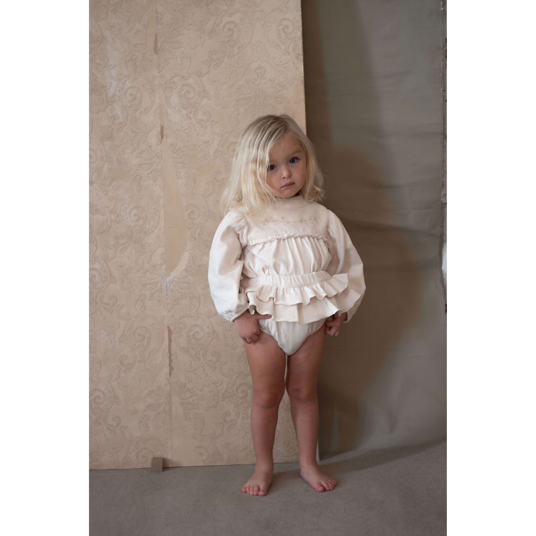 Popelin Off White Embroidered Blouse