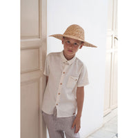 Popelin Off White Linen Shirt