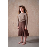Popelin Camel Openwork Knit Pullover