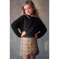 Popelin Dark Grey Openwork Knit Pullover