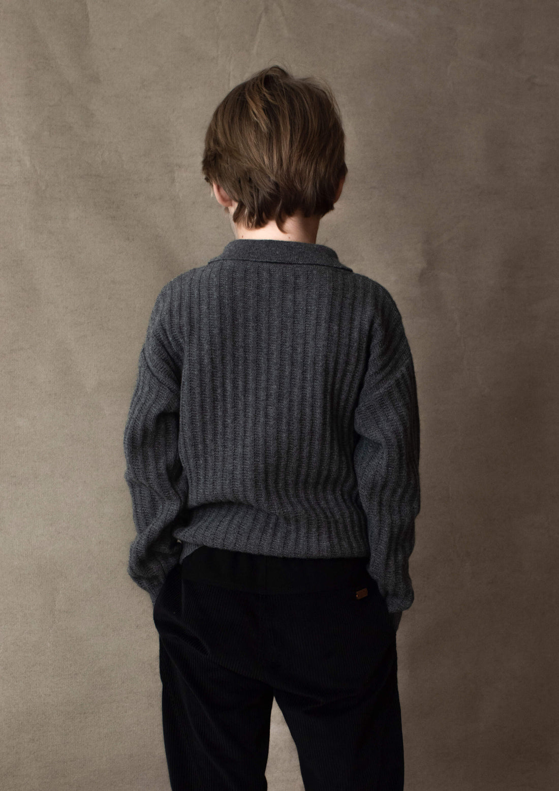 Popelin Grey Knit Polo