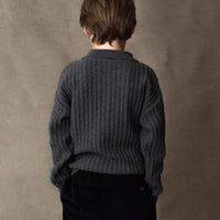 Popelin Grey Knit Polo