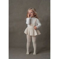 Popelin Off White Funnel Collar Rib Pullover